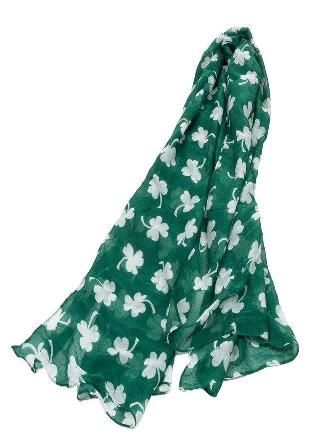 XuoAz St-Patricks-Day-Scarf Green-Shamrock Shawl-Warp Soft Lighweight-Irish-Scarf for Women Girls - Image 3